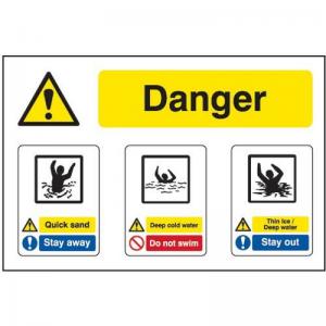 Quarry Sign Danger Multi-Message - Fmx 600 X 400mm 423675