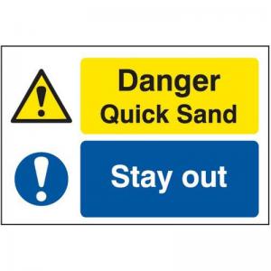 Quarry Sign Danger Quick Sand Stay Out - Fmx 600 X 400mm 423677