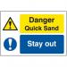 Quarry Sign: Danger Quicksand Stay Out - Fmx (600 X 400 Mm) 423677