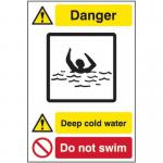 Quarry Sign: Deep Cold Water Do Not Swim - Fmx (400 X 600 Mm) 423679