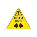 Quarry Sign: Get A Grip(triangle) - Sav (190 X 190 Mm) 423686