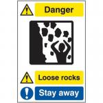 Quarry Sign: Loose Rocks Stay Away - Fmx (400 X 600 Mm) 423688