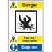 Quarry Sign: Thin Ice Deepwater Stay Out - Fmx (400 X 600 Mm) 423696