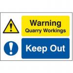 Quarry Sign: Warning Quarryworkings Keep Out - Dib (600 X 400 Mm) 423697