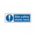 Site Safety Startshere - 1.2 mm Recyclable Pp (600 X 200 Mm) 423713