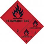 Flammable Gas Class 2 Labels- Sav (200 X 300 Mm) (pack of 3) 423720