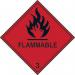 Flammable 3 - Labels(100 X 100 mm Roll of 250) 423756