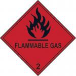 Flammable Gas 2 - Labels(250 X 250 mm Pack of 10) 423759