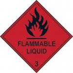 Flammable Liquid 3 -labels (100 X 100 mm Roll of 250) 423760