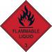 Flammable Liquid 3 -labels (100 X 100 mm Roll of 250) 423760
