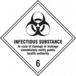 Infectious Substance 6- Labels (250 X 250 mm Pack of 10) 423767