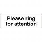 Please Ring for Attention- 1.2 mm Recyclable Pp (300 X 100 Mm) 423837