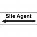 Site Agent Arrowleft - 1.2 mm Recyclable Pp (300 X 100 Mm) 423845