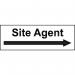 Site Agent Arrow Right- 1.2 mm Recyclable Pp (300 X 100 Mm) 423847