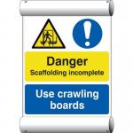 Danger Scaffolding Incompleteuse Crawling Boards - Ban (670 X 1000 Mm) 423979