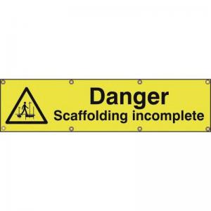 Danger Scaffolding Incomplete - Ban 1200 X 300mm 423985