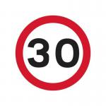 450 mm Dia. Dibond 30 Mphroad Sign (without Channel) 424014