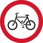 450 mm Dia. Dibond cyclistsprohibited Road Sign (with Channel) 424016