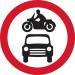 450 mm Dia. Dibond motor Vehiclesprohibited Road Sign (without Channel) 424020