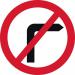 450 mm Dia. Dibond no Rightturn Road Sign (without Channel) 424024
