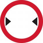 450 mm Dia. Dibond width Restriction...road Sign (without Channel) 424028