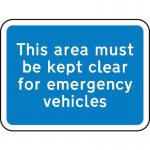 600 X 450 mm Dibond this Area Mustbe Kept Clear For... Road Sign (with Channel) 424049
