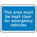 600 X 450 mm Dibond this Area Mustbe Kept Clear For... Road Sign (with Channel) 424049