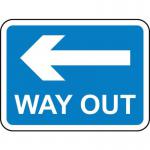 600 X 450 mm Dibond way Outleft Arrow Road Sign (without Channel) 424060