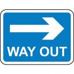 600 X 450 mm Dibond way Outright Arrow Road Sign (with Channel) 424061