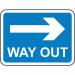600 X 450 mm Dibond way Outright Arrow Road Sign (without Channel) 424062