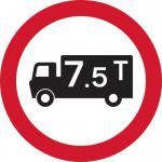 600 mm Dia. Dibond 7.5 Tonne Weightrestriction Road Sign (without Channel) 424065