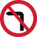 600 mm Dia. Dibond no Leftturn Road Sign (without Channel) 424074