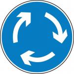600 mm Dia. Dibond roundaboutroad Sign (with Channel) 424079