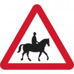 600 mm Tri. Dibond accompanied Horsesor Ponies Likely Ahead Road Sign (with Channel) 424083