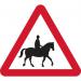 600 mm Tri. Dibond accompanied Horsesor Ponies Likely Ahead Road Sign (with Channel) 424083