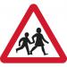 600 mm Tri. Dibond children Going to Orfrom School Or Playground Ahead Road Sign (without Channel) 424088