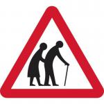 600 mm Tri. Dibond frail Or Disabledpedestrians Road Sign (with Channel) 424095