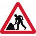 600 mm Tri. Dibond menat Work Road Sign (with Channel) 424100