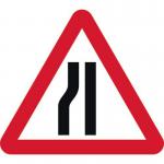 600 mm Tri. Dibond road Narrowsleft Road Sign (with Channel) 424106