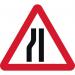 600 mm Tri. Dibond road Narrowsleft Road Sign (without Channel) 424107