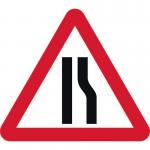 600 mm Tri. Dibond road Narrowsright Road Sign (with Channel) 424108