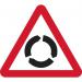 600 mm Tri. Dibond roundaboutahead Road Sign (with Channel) 424110