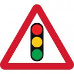 600 mm Tri. Dibond trafficlights Road Sign (with Channel) 424114