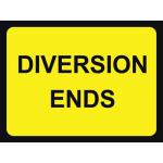 1050 X 750 mm Temporarysign - Diversion Ends 424133