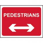 1050 X 750 mm Temporary Sign- Pedestrians (arrow Left & Right) 424137