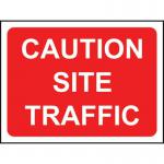 1050 X 750 mm Temporarysign & Frame - Caution Site Traffic 424148