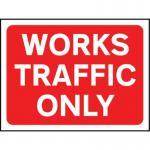 1050 X 750 mm Temporarysign & Frame - Works Traffic Only 424164