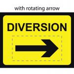 1050 X 750 mm Temporary Sign- Diversion with Reversible Arrow 424165