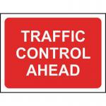 1050 X 750 mm Temporarysign - Traffic Control Ahead 424167