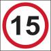 15 Mph (speed Limit)- 1.2 mm Recyclable Pp (400 X 400 Mm) 424172